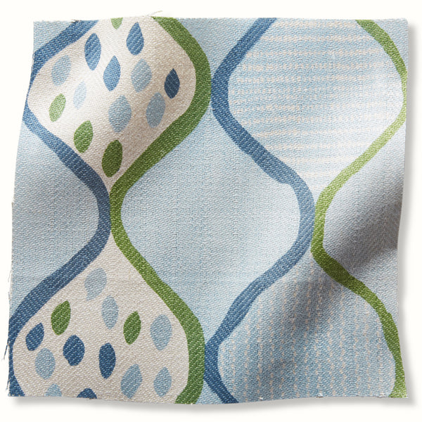 Peter Dunham Textiles Baltic Wave in Blue/Green Pillow