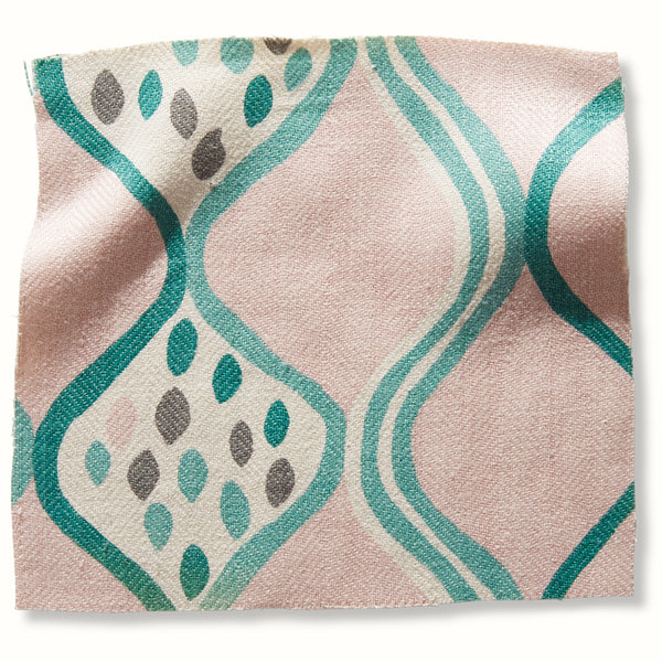 Peter Dunham Textiles Baltic Wave in Pink/Green Pillow