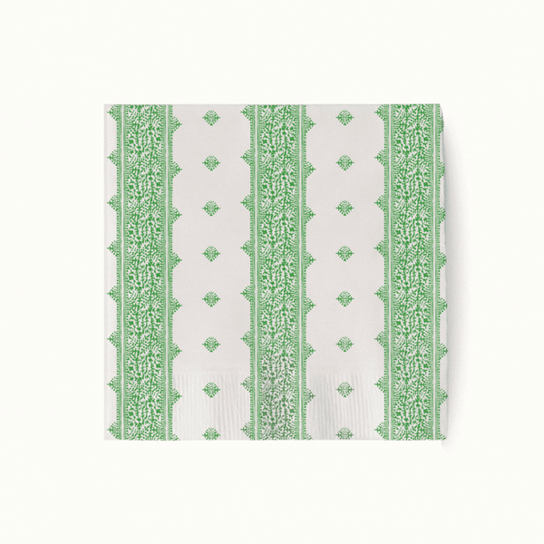 Peter Dunham + Hudson Grace Green Fig and Fez, Cocktail Napkins Set of 50