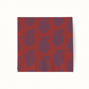 Peter Dunham + Hudson Grace Red Starburst and Kashmir, Cocktail Napkins Set of 50