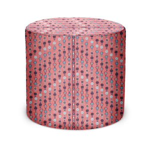 Indoor Pouf in Peter Dunham Textiles Cosima in Indian Pink