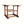 Wooden Dutch-style side table with turned legs and open trestle base