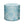 Blue upholstered fabric pouf ottoman with light leaf pattern, cylindrical design