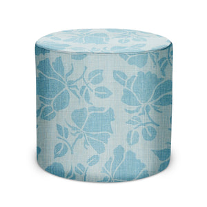 Indoor Pouf in Peter Dunham Textiles Emilia in Blue/Blue