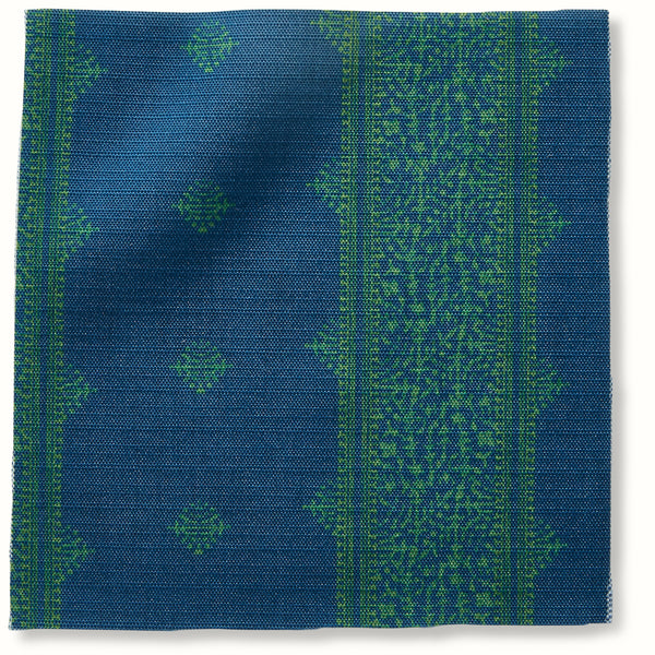 Peter Dunham Textiles Outdoor Fez in Green/Indigo Pillow