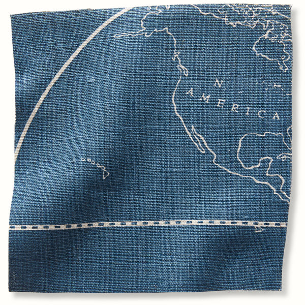 Peter Dunham Textiles Globe in Indigo Pillow