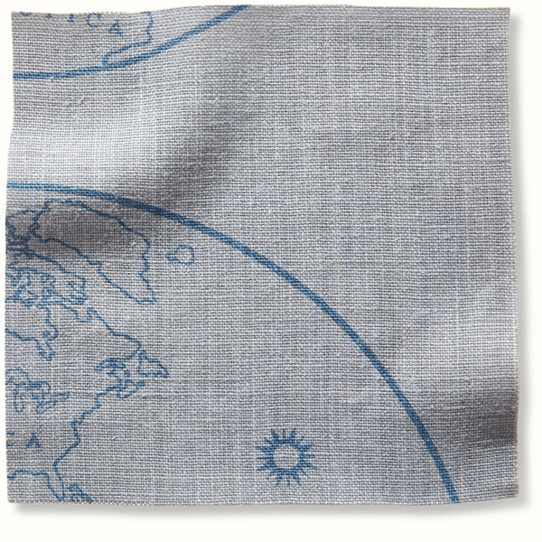 Peter Dunham Textiles Globe in Mist/Blue Pillow