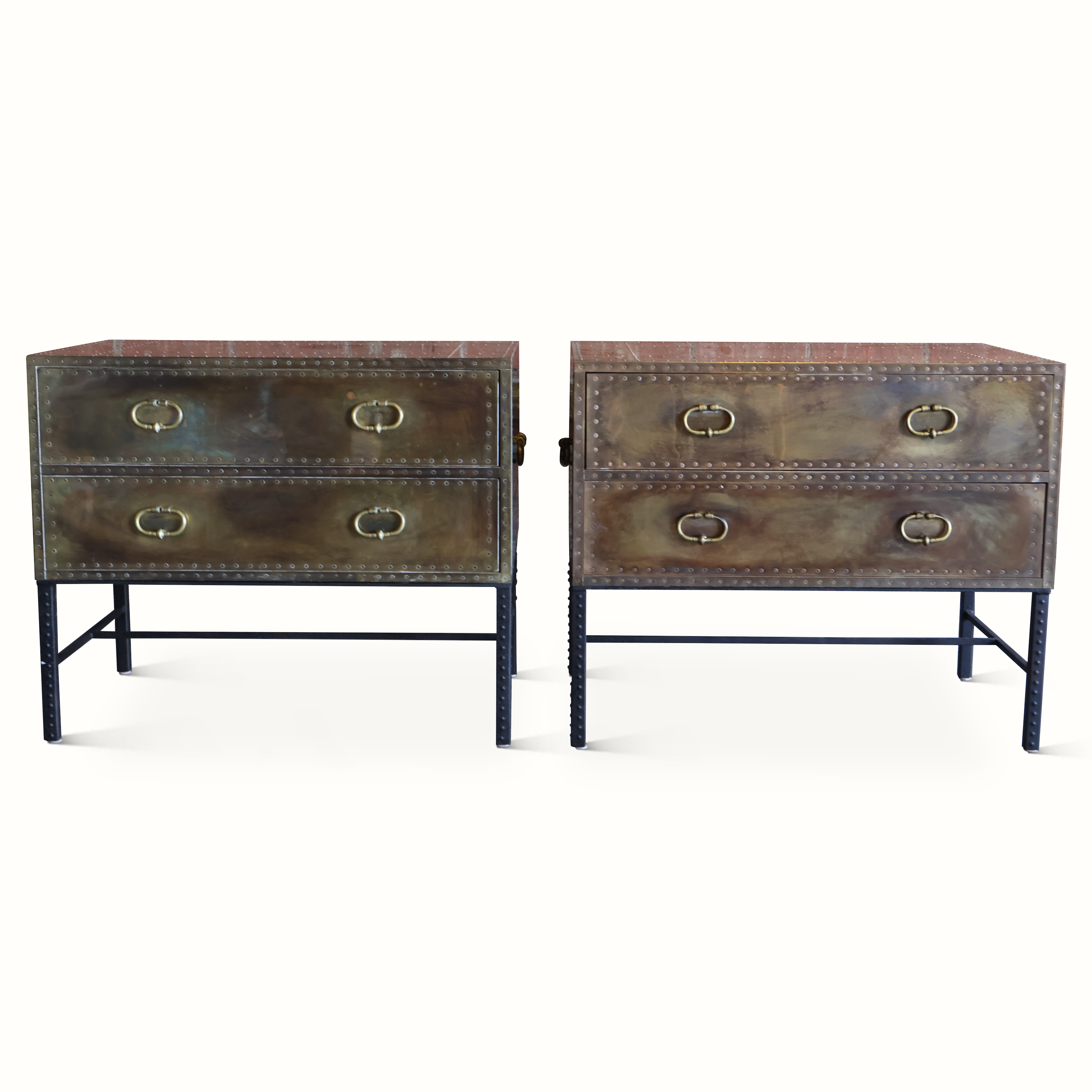 Pair of Brass Chests by Sarried LTD