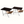 Pair of slat iron side tables with dark slatted tops and brown wicker lower shelves