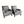 Pair of matching wingback armchairs, floral light gray upholstery with dark wooden feet