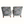 Set of two floral wingback armchairs, light gray fabric pattern with green leaves and orange blooms