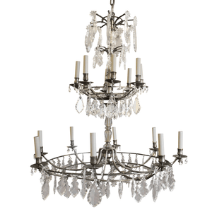 French 1930s Crystal Chandelier