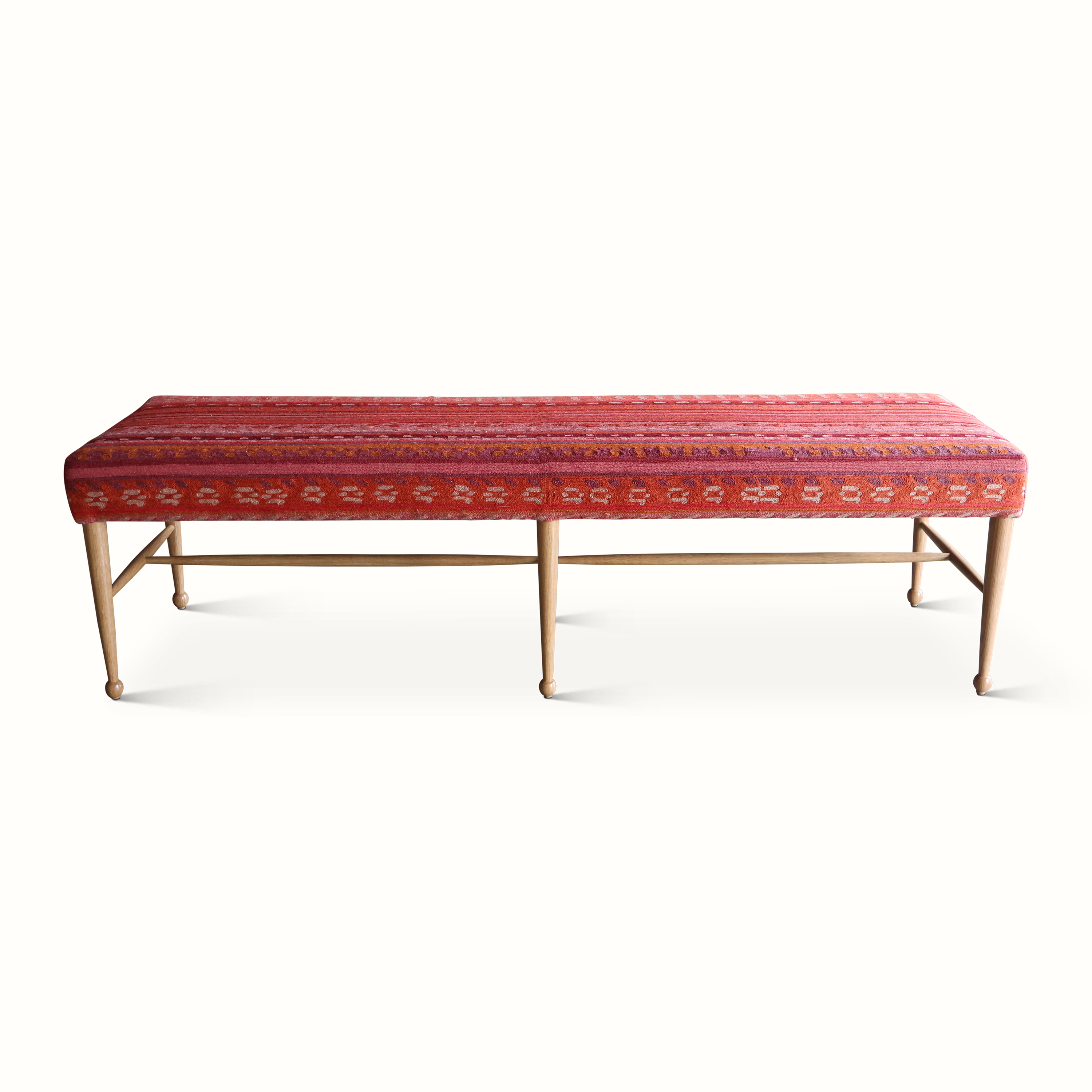 Madison Bench in a Vintage Wool Textile