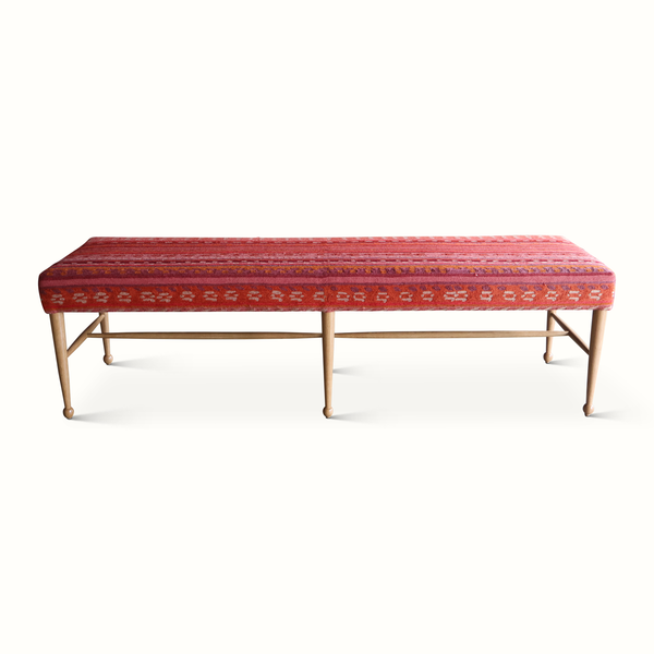 Madison Bench in a Vintage Wool Textile