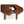 Live edge side table, close view of blue resin knot holes on wooden top, two legs.