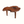 Live edge side table, asymmetrical wooden top with blue resin opening, two legs.