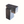 Ceramic two-piece sculpture with stacked dark and light gray block shapes