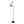 Vintage floor lamp with pivoting iron arm and cream fabric drum shade