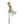 Vintage floor lamp closeup of cream fabric shade and pivoting iron collar