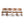 Set of four wooden dining chairs with wavy open backrest, armrests, and cushioned seats