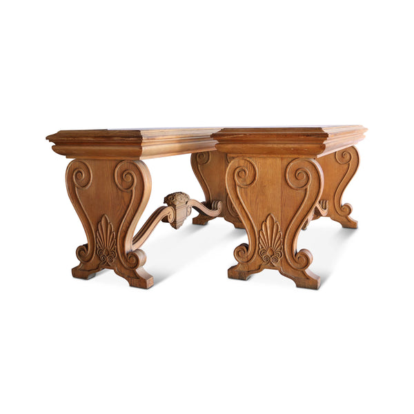 Vintage Pair of Baroque Style Console Tables, France, 1930s. Sold Individually.