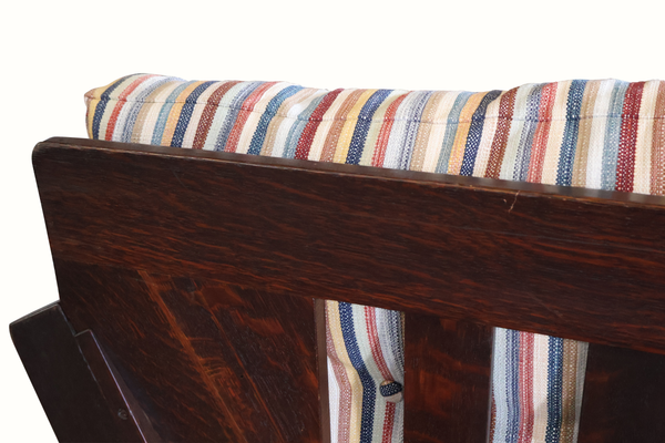 Antique Arts & Crafts Style Oak Sofa