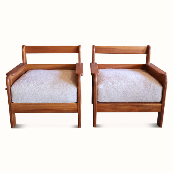 Pair of Teak Armchairs, France, 1970s