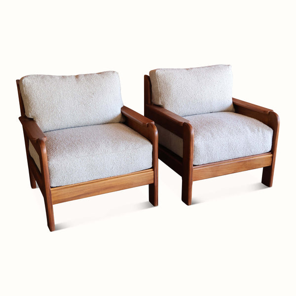 Pair of Teak Armchairs, France, 1970s