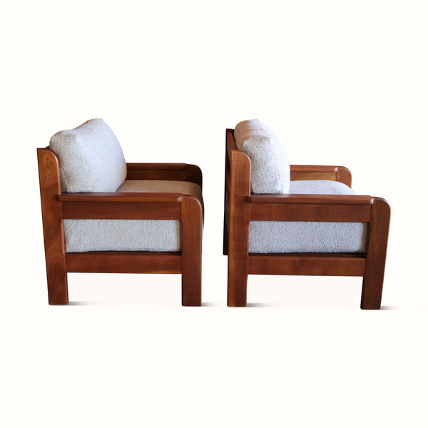 Pair of Teak Armchairs, France, 1970s