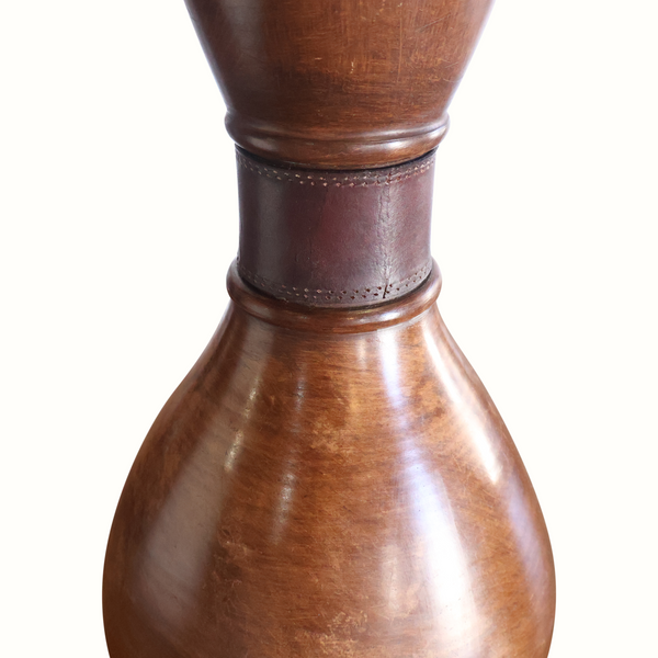 Ceramic & Leather Table Lamp