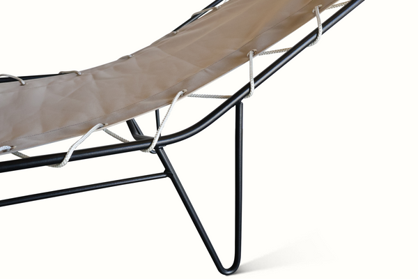 California Modernist Iron Outdoor Chaise Lounge Chair