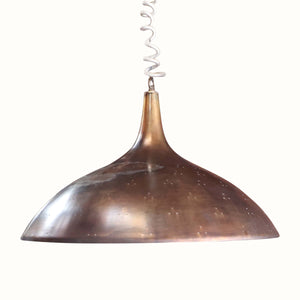 Brass Adjustable Pendant Light Attributed to Paavo Tynell
