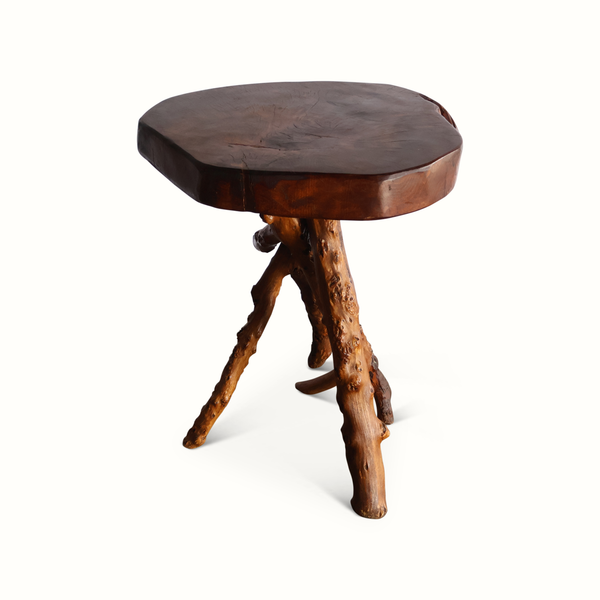 Rustic Live Edge Side Table