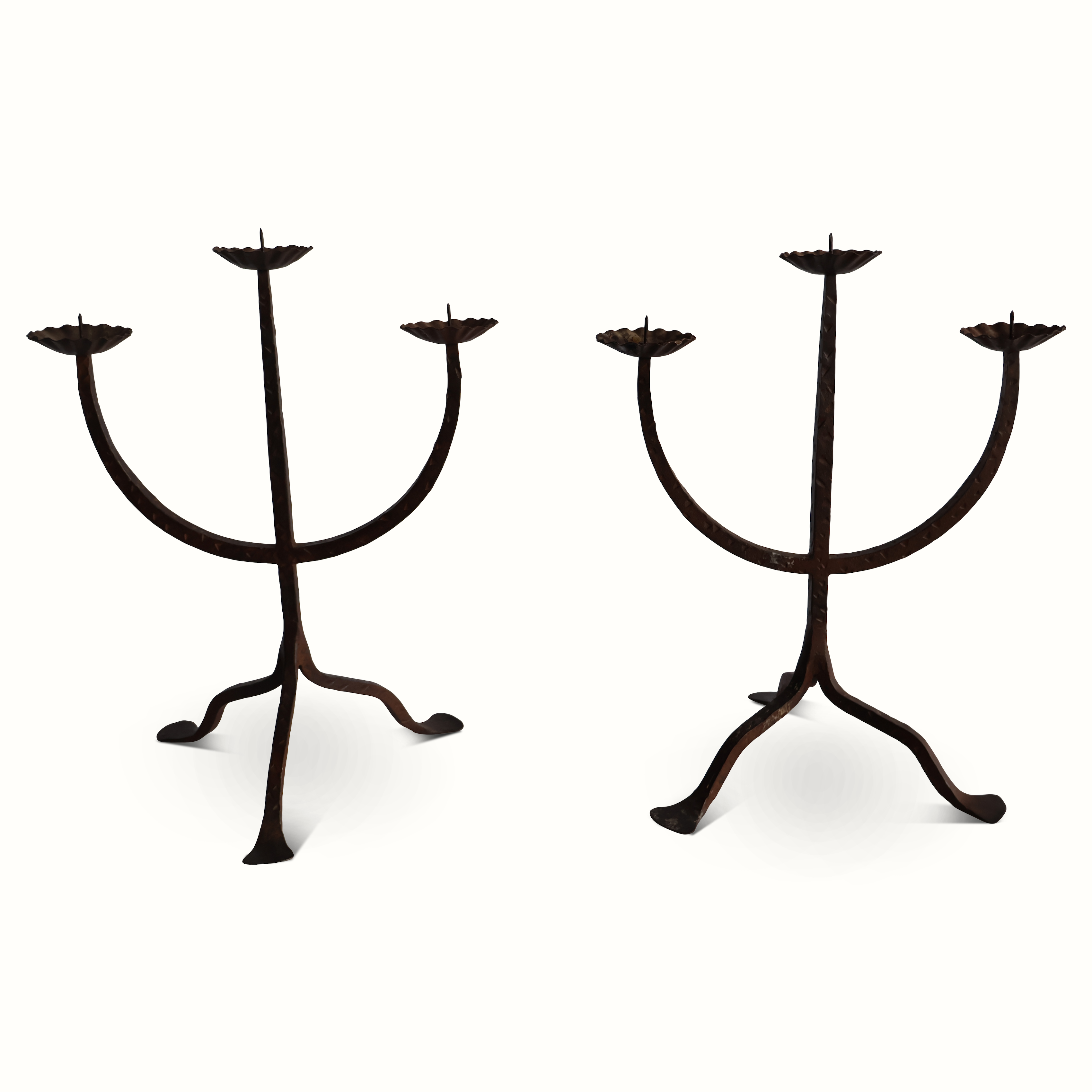 Forged Iron Candlesticks