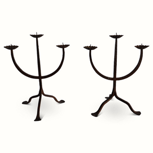 Forged Iron Candlesticks