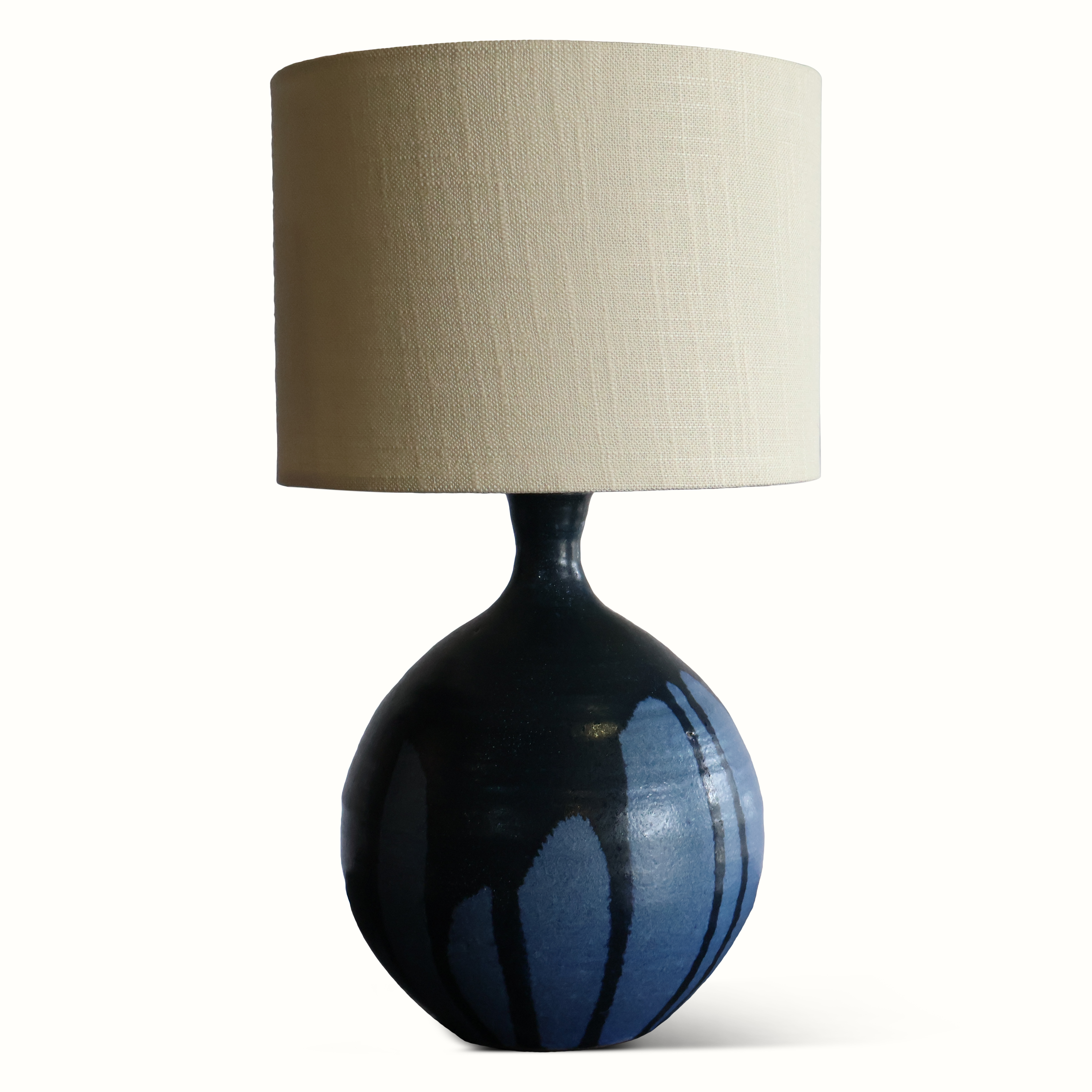 Blue Pottery Drip Glaze Lamp