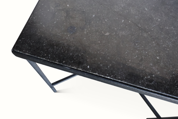 Wrought Iron and Stone Table