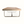 Tile coffee table with terracotta mosaic top and U-shaped steel frame