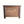 Ebonized oak chest back panel with smooth light wood surface and dark side frame