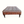 Tufted ottoman seat with geometric textile panel and dark carved wood legs