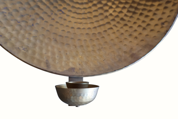 Pair of Hammered Brass Candle Sconces