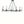 Verdigris iron chandelier with dark arms and eight candelabra bulbs on chains