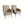 Pair of sheepskin armchairs with cream upholstery, rounded arms, and black tapered legs