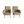 Pair of sheepskin armchairs facing forward, cream wool-look seats, rounded backs, black legs