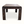 Antique Moroccan table front view with dark carved panels and faceted geometric motifs