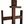 Antique wooden easel with metal hardware on the crossbar and side rails