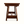 Oak flip-top game table front view with carved panel and lower shelf rail support.
