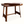 Oak flip-top game table with raised tabletop, open interior, and wood sliding top section.