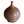 Handmade pottery vase, narrow neck and round body, rust-brown glazed finish.