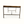 Coffee table with brown stone top, dark metal frame, and geometric openwork
